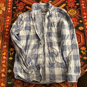 Vineyard Vines Light Blue and White Plaid Shirt
